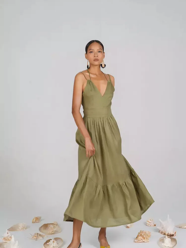 Adakah Pakaian Linen Kasual Wanita Deep V Leher Panjang Menjunjung Dunia Fesyen dengan Ribut?