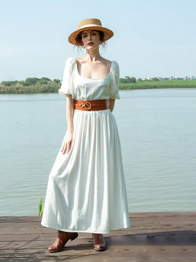Kenapa ruffle Cotton Linen Blend Midi Dress yang mesti dimiliki untuk almari pakaian anda?